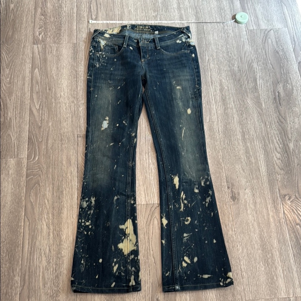 Bebe Women's Distressed Blue Jeans
